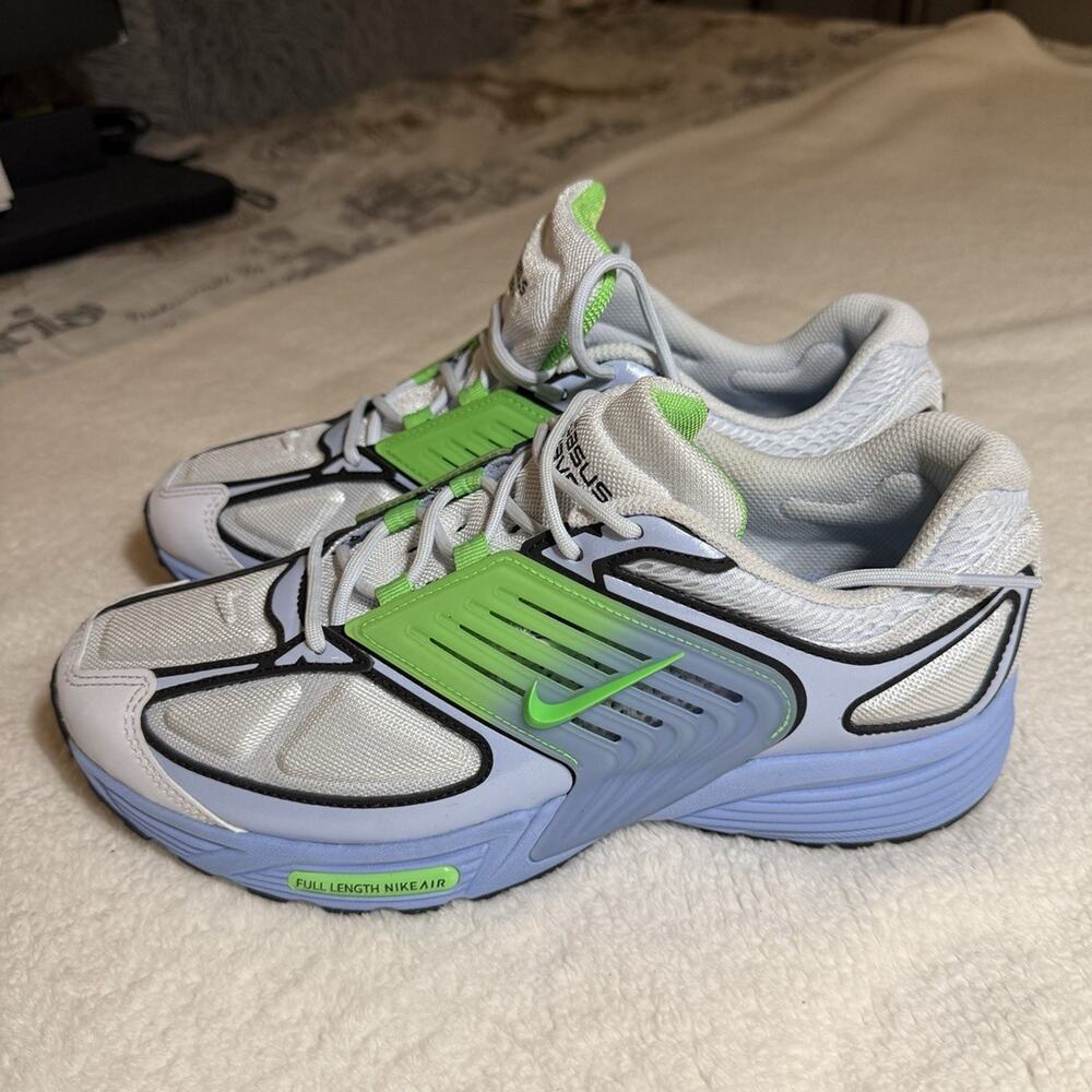 Nike Air Pegasus Wave Men's White/Blue/Green/Black Mesh Low Top Lace-Up Sneakers